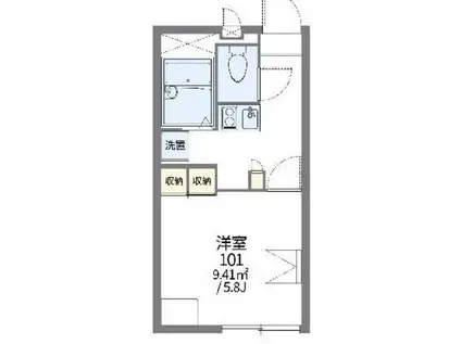 レオパレスECLAT(1K/2階)の間取り写真