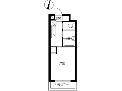 スカイコート新宿落合第6(1K/2階)の間取り写真