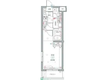 クレヴィスタ成増(1K/3階)の間取り写真