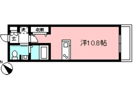 アーバンフラッツ上北沢(ワンルーム/2階)の間取り写真