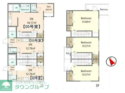 プラチナフォルム堀切菖蒲園(1LDK/2階)の間取り写真