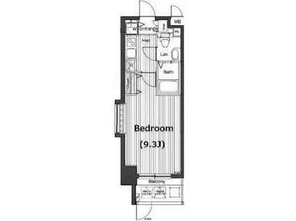 グランド・ガーラ横浜伊勢佐木町(1K/7階)の間取り写真