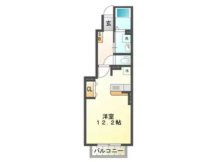 T・H NOVA(1K/1階)の間取り写真