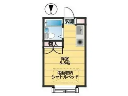 PARKLANE下高井戸(ワンルーム/1階)の間取り写真