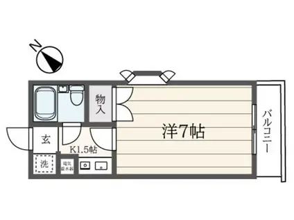 南行徳プラザA-1(1K/3階)の間取り写真