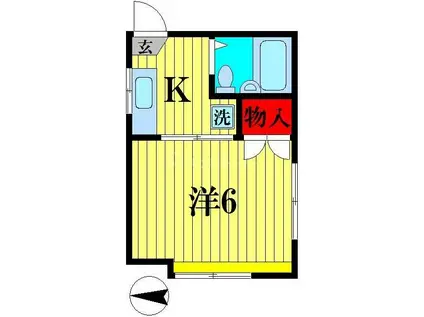 ライフステージ本田コーポ(1K/2階)の間取り写真