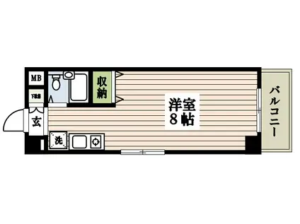 シントミプラザ新宿(ワンルーム/2階)の間取り写真