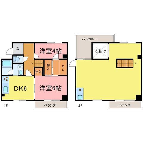 フェニックスコート順化(3LDK/5階)の間取り写真