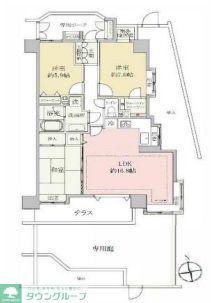 グラン・ブルー西川口(3LDK/1階)の間取り写真