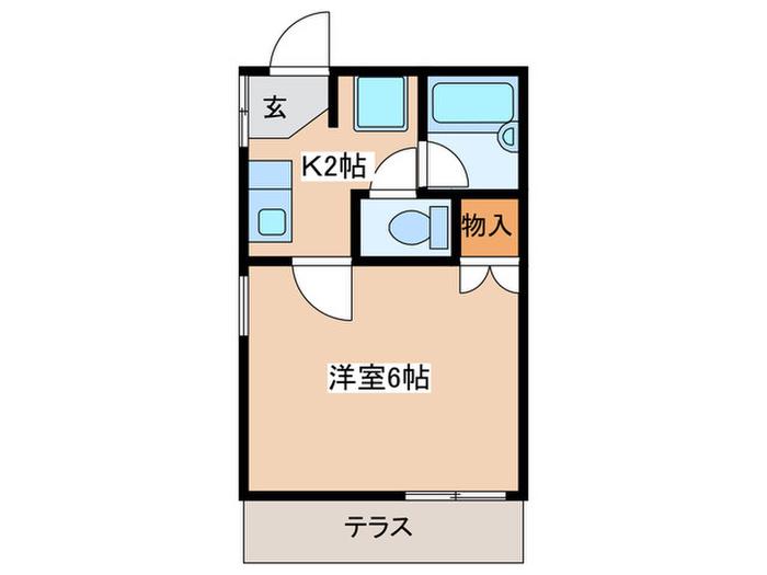 ホワイトレジデンスI(1K/1階)の間取り写真