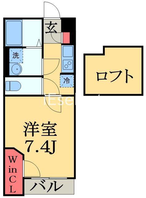 レオネクストK3(1K/1階)の間取り写真