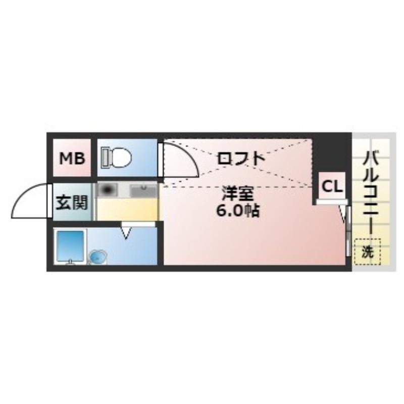 新大阪OMパレス(ワンルーム/6階)の間取り写真