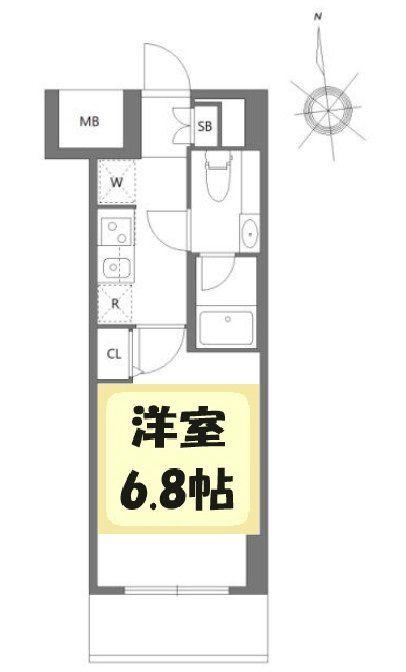 エヌステージジェイアール新白岡駅前(1K/2階)の間取り写真