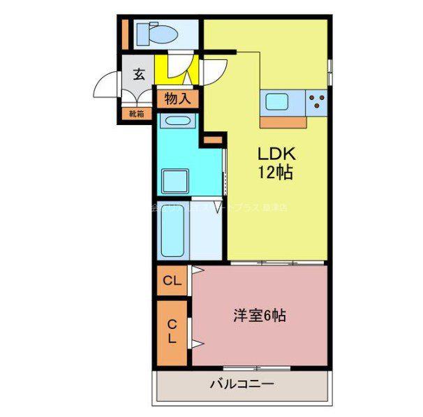 フェリシア(1LDK/3階)の間取り写真