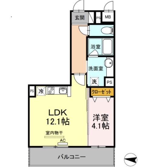 アン・シャトウ(1LDK/2階)の間取り写真