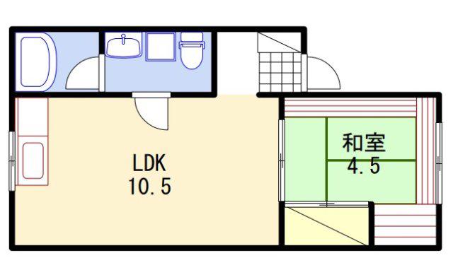 ハイツ47(1LDK/1階)の間取り写真