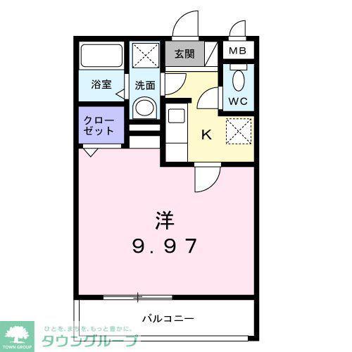 さくらテラス(1K/3階)の間取り写真