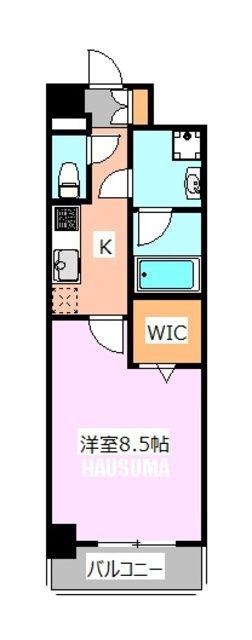 D・AMICAL(1K/4階)の間取り写真
