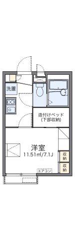 レオパレスストリームII(1K/2階)の間取り写真