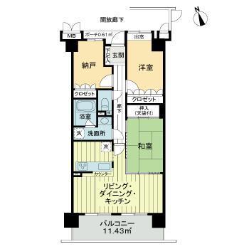 サーパス太田(2SLDK/3階)の間取り写真