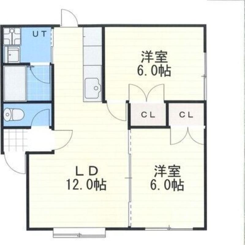 セレシュ4・1(2LDK/2階)の間取り写真
