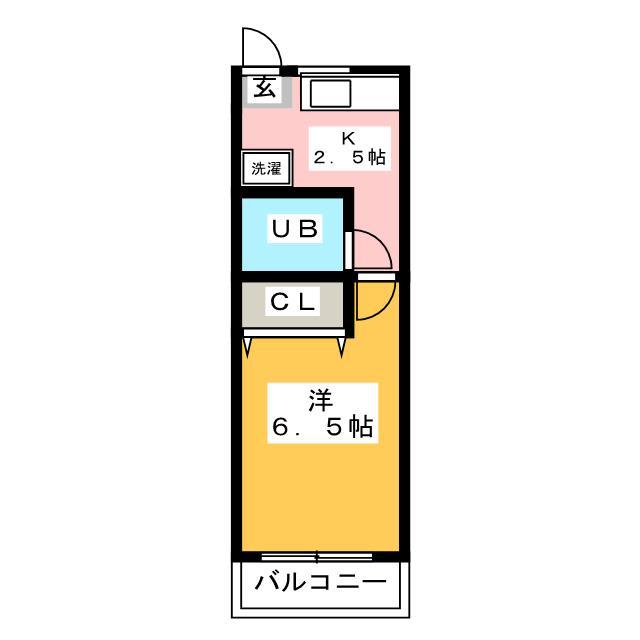 春日町ハイム(1K/2階)の間取り写真