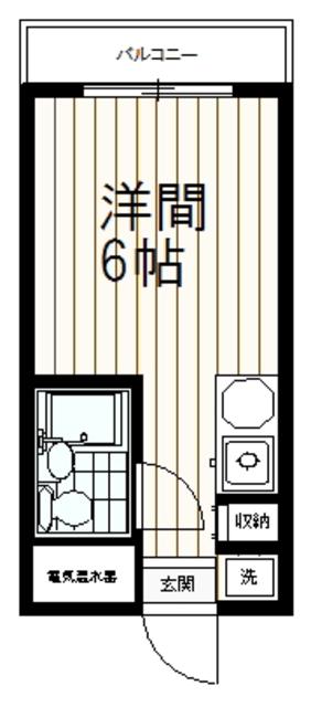 フレスコ永山(1K/3階)の間取り写真