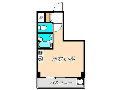 エムロード玉造(ワンルーム/3階)の間取り写真