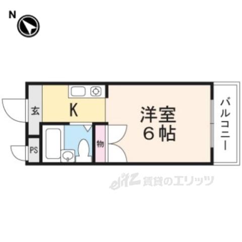 S・H星ヶ丘ハイツ(1K/4階)の間取り写真