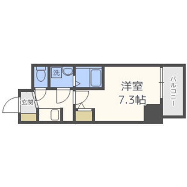 S-RESIDENCE新大阪ウエスト(1K/6階)の間取り写真