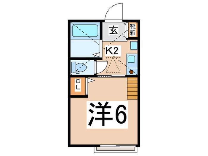 G・Aタウン南太田B棟(1K/1階)の間取り写真