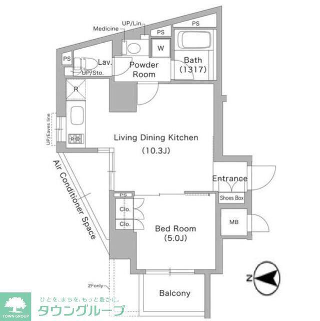コンフォリア文京春日(1LDK/4階)の間取り写真