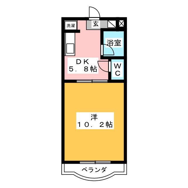 センチュリーKOBAYASHII(1DK/3階)の間取り写真