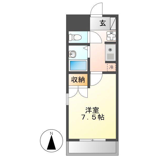 丸の内USビル(1K/8階)の間取り写真