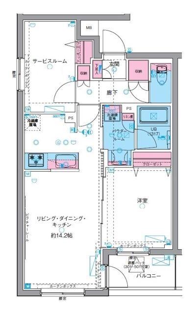 ジェノヴィア西高島平II(1SLDK/2階)の間取り写真
