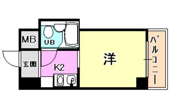 NEOダイキョー神戸元町(ワンルーム/4階)の間取り写真
