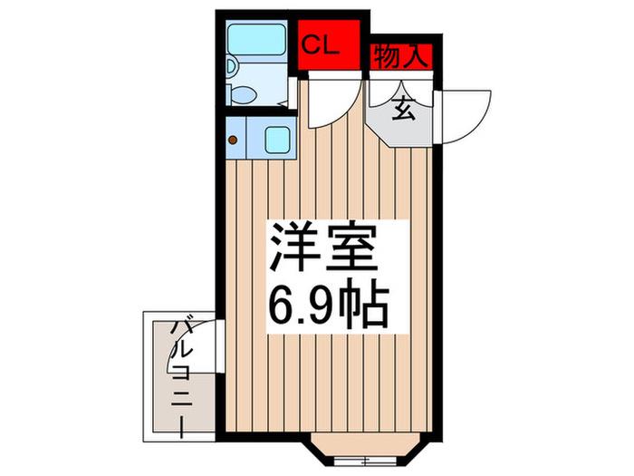 メゾン穂高(ワンルーム/3階)の間取り写真