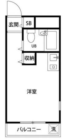 トップ横浜吉野町(ワンルーム/3階)の間取り写真