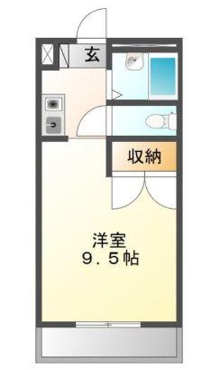 MH-ARC三蔵子(ワンルーム/1階)の間取り写真
