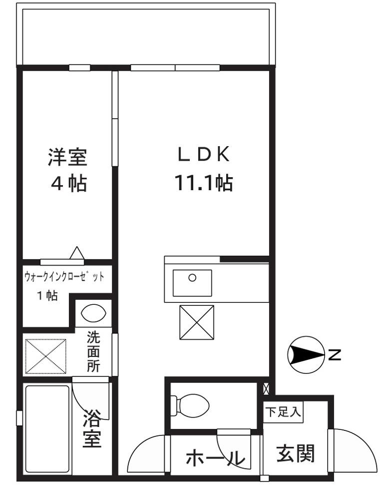 ANNEXVILLA元住吉(1LDK/2階)の間取り写真