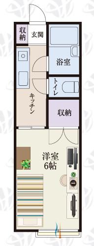 BCASA千葉野田IIIRE-BORN(1K/1階)の間取り写真