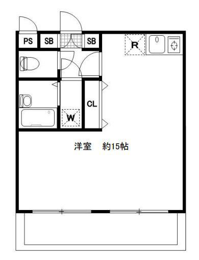 アーバンパレス横須賀(ワンルーム/5階)の間取り写真