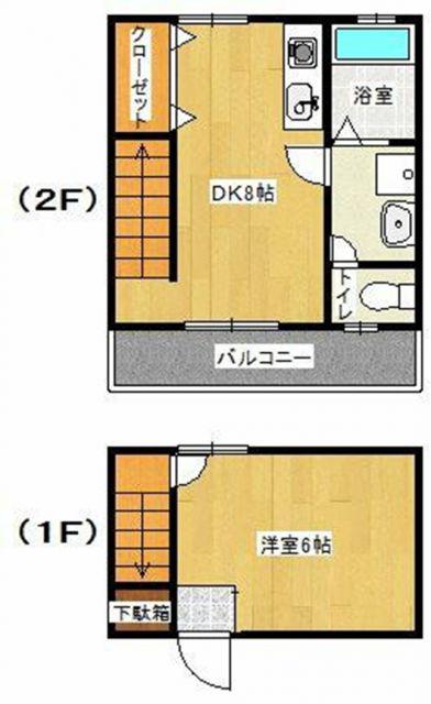 プチメゾン新道(1DK/1階)の間取り写真
