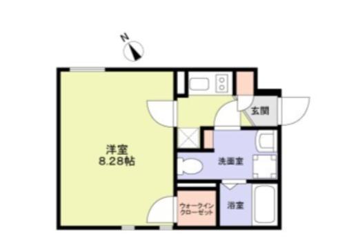 THE RESIDENCE ICHIGAYADAIMACHI(1K/1階)の間取り写真