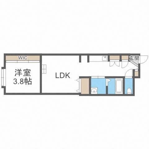 W912(1LDK/2階)の間取り写真