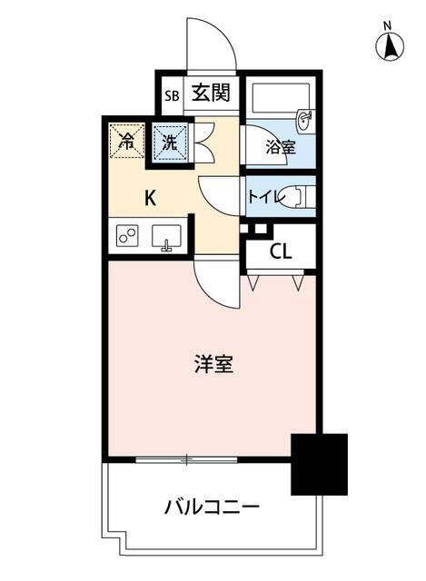 マイナビSTAYグラン外神田ホームズ(1K/4階)の間取り写真
