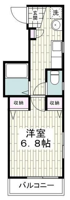 メゾンさくら(1K/1階)の間取り写真