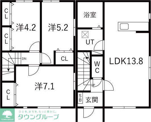 シェモア(3LDK/1階)の間取り写真