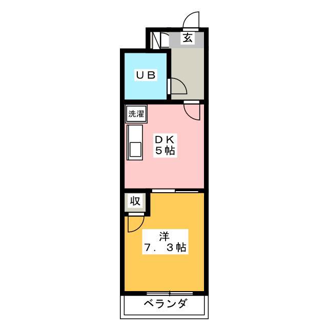 マック大久保コート(1DK/3階)の間取り写真
