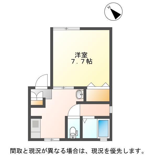 ヴィラ サンタモニカ(1K/2階)の間取り写真